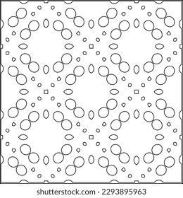  Modern stylish texture. Composition from regularly repeating geometrical element. Black and white pattern for web page, textures, card, poster, fabric, textile.. Vector illustrations.