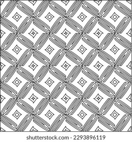  Modern stylish texture. Composition from regularly repeating geometrical element. Black and white pattern for web page, textures, card, poster, fabric, textile.. Vector illustrations.