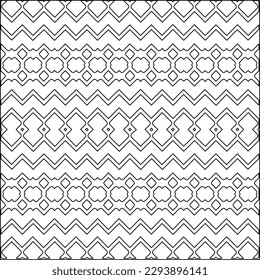 Modern stylish texture. Composition from regularly repeating geometrical element. Black and white pattern for web page, textures, card, poster, fabric, textile.. Vector illustrations.