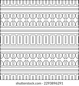  Modern stylish texture. Composition from regularly repeating geometrical element. Black and white pattern for web page, textures, card, poster, fabric, textile.. Vector illustrations.