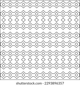  Modern stylish texture. Composition from regularly repeating geometrical element. Black and white pattern for web page, textures, card, poster, fabric, textile.. Vector illustrations.