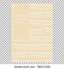 Modern stylish texture cover on transparent background. Simple watercolor brushes style shapes. Eps10. -stock vector
