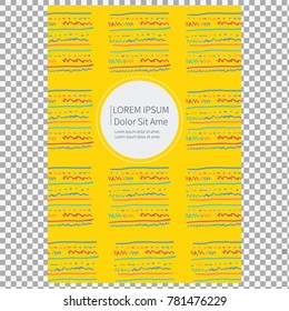 Modern stylish texture cover on transparent background. Simple watercolor brushes style shapes. Eps10. -stock vector