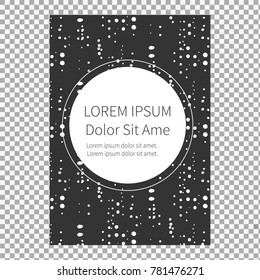 Modern stylish texture cover on transparent background. Simple watercolor brushes style shapes. Eps10. -stock vector