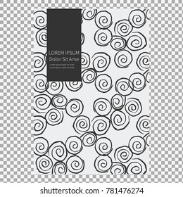 Modern stylish texture cover on transparent background. Simple watercolor brushes style shapes. Eps10. -stock vector