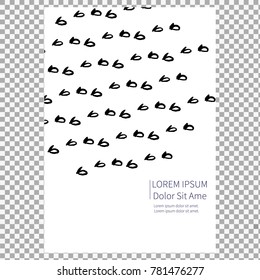 Modern stylish texture cover on transparent background. Simple watercolor brushes style shapes. Eps10. -stock vector