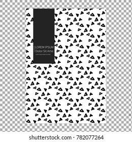 Modern stylish texture cover on transparent background. Simple watercolor brushes style shapes. Eps10. -stock vector