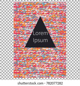 Modern stylish texture cover on transparent background. Simple watercolor brushes style shapes. Eps10. -stock vector