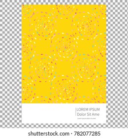 Modern stylish texture cover on transparent background. Simple watercolor brushes style shapes. Eps10. -stock vector