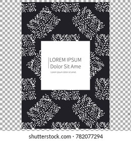 Modern stylish texture cover on transparent background. Simple watercolor brushes style shapes. Eps10. -stock vector