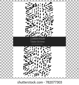 Modern stylish texture cover on transparent background. Simple watercolor brushes style shapes. Eps10. -stock vector