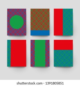Modern stylish texture covers design set.
