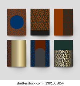 Modern stylish texture covers design set.