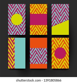 Modern stylish texture covers design set.