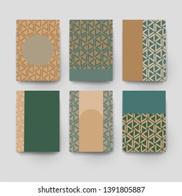 Modern stylish texture covers design set.