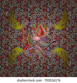 Modern stylish texture. Flower pattern vector, line graphic pattern abstract vector background.