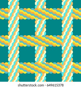 Modern stylish texture. Geometric striped ornament. Monochrome linear braids.