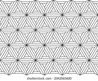 Modern stylish texture with monochrome trellis. Seamless vector pattern. Repeating geometric triangular grid. Simple graphic design. Modern simple geometric background
