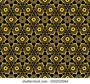 Modern stylish texture. Repeating abstract background with chaotic strokes. Vector monochrome seamless pattern