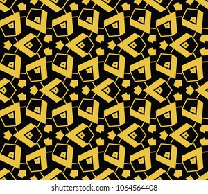 Modern stylish texture. Repeating abstract background with chaotic strokes.Vector monochrome seamless pattern