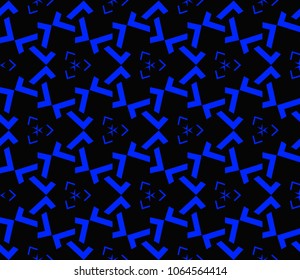 Modern stylish texture. Repeating abstract background with chaotic strokes.Vector monochrome seamless pattern