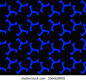 Modern stylish texture. Repeating abstract background with chaotic strokes.Vector monochrome seamless pattern