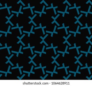 Modern stylish texture. Repeating abstract background with chaotic strokes.Vector monochrome seamless pattern
