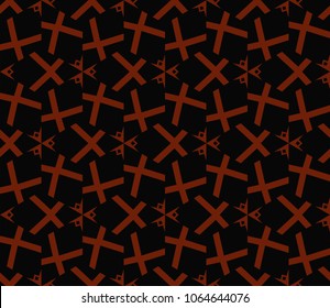 Modern stylish texture. Repeating abstract background with chaotic strokes.Vector monochrome seamless pattern