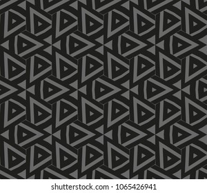 Modern stylish texture. Repeating abstract background with chaotic strokes. Trendy hipster print.Vector seamless pattern.