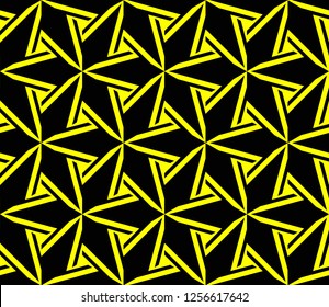 Modern stylish texture. Repeating abstract background with chaotic strokes.Vector monochrome seamless pattern