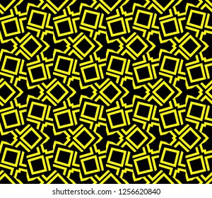 Modern stylish texture. Repeating abstract background with chaotic strokes.Vector monochrome seamless pattern