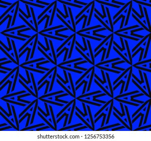 Modern stylish texture. Repeating abstract background with chaotic strokes.Vector monochrome seamless pattern