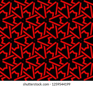 Modern stylish texture. Repeating abstract background with chaotic strokes.Vector monochrome seamless pattern