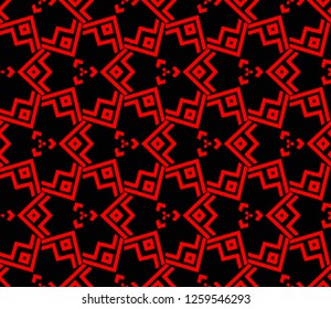 Modern stylish texture. Repeating abstract background with chaotic strokes.Vector monochrome seamless pattern