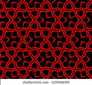 Modern stylish texture. Repeating abstract background with chaotic strokes.Vector monochrome seamless pattern