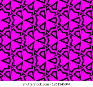 Modern stylish texture. Repeating abstract background with chaotic strokes.Vector monochrome seamless pattern