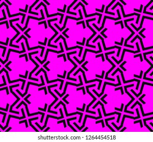 Modern stylish texture. Repeating abstract background with chaotic strokes.Vector monochrome seamless pattern