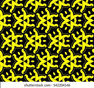 Modern stylish texture. Repeating abstract background with chaotic strokes. Trendy hipster print.Vector seamless pattern.