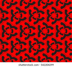 Modern stylish texture. Repeating abstract background with chaotic strokes. Trendy hipster print.Vector seamless pattern.