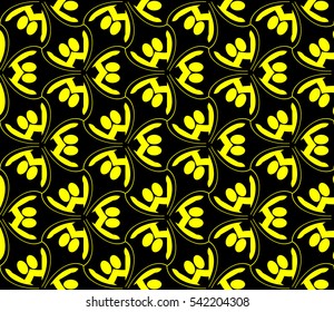 Modern stylish texture. Repeating abstract background with chaotic strokes. Trendy hipster print.Vector seamless pattern.