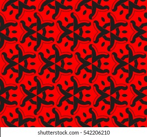Modern stylish texture. Repeating abstract background with chaotic strokes. Trendy hipster print.Vector seamless pattern.