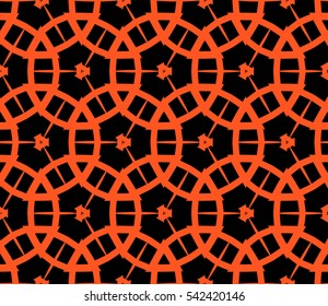 Modern stylish texture. Repeating abstract background with chaotic strokes. Trendy hipster print.Vector seamless pattern.
