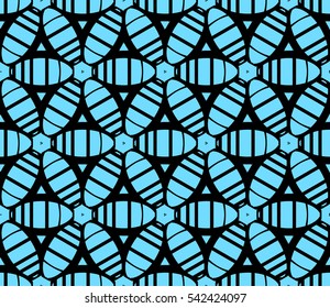Modern stylish texture. Repeating abstract background with chaotic strokes. Trendy hipster print.Vector seamless pattern.