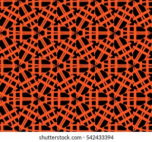 Modern stylish texture. Repeating abstract background with chaotic strokes. Trendy hipster print.Vector seamless pattern.