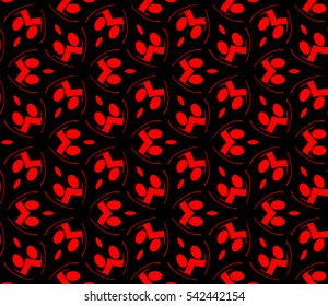 Modern stylish texture. Repeating abstract background with chaotic strokes. Trendy hipster print.Vector seamless pattern.