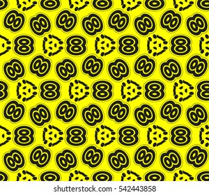 Modern stylish texture. Repeating abstract background with chaotic strokes. Trendy hipster print.Vector seamless pattern.