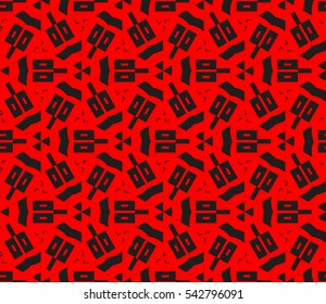 Modern stylish texture. Repeating abstract background with chaotic strokes. Trendy hipster print.Vector seamless pattern.