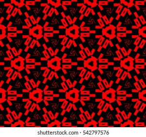 Modern stylish texture. Repeating abstract background with chaotic strokes. Trendy hipster print.Vector seamless pattern.