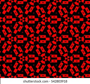 Modern stylish texture. Repeating abstract background with chaotic strokes. Trendy hipster print.Vector seamless pattern.