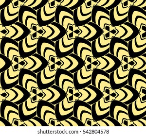 Modern stylish texture. Repeating abstract background with chaotic strokes. Trendy hipster print.Vector seamless pattern.